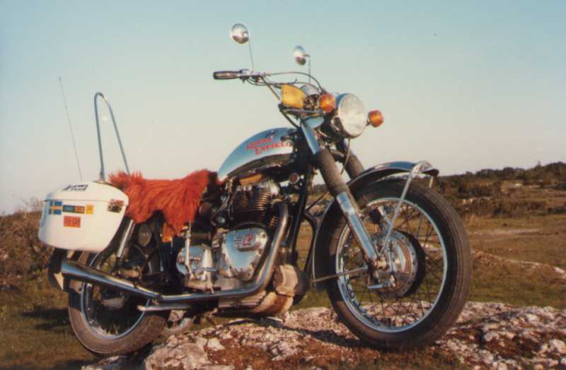 Royal Enfield Cruising on Gotland in 1978